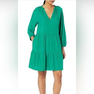 Chic Teal Long Sleeve Dress